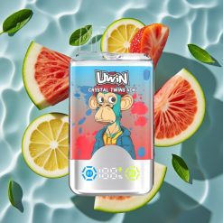 UWIN Crystal Twins 40000 Puffs Dual Flavor Disposable Vape Strawberry Watermelon Lemon Lime 32ml 5% Nicotine