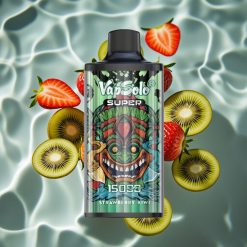Vapsolo Super 15000 Puffs Disposable Vape - Strawberry Kiwi, 40ml E-Liquid, 850mAh, Type-C