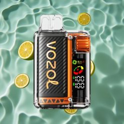 VOZOL Vista 20000 Puffs Lemon Lime Disposable Vape with 650mAh Rechargeable Battery, 2% Nicotine, OLED Screen & Dual Mesh Coil