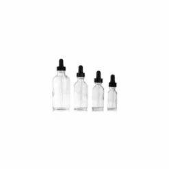 30ml Clear Glass Dropper Bottles, Child Resistant (120)